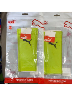 Pair Puma Powerskin Sleeves Size XS/S Lime Green Black NWT